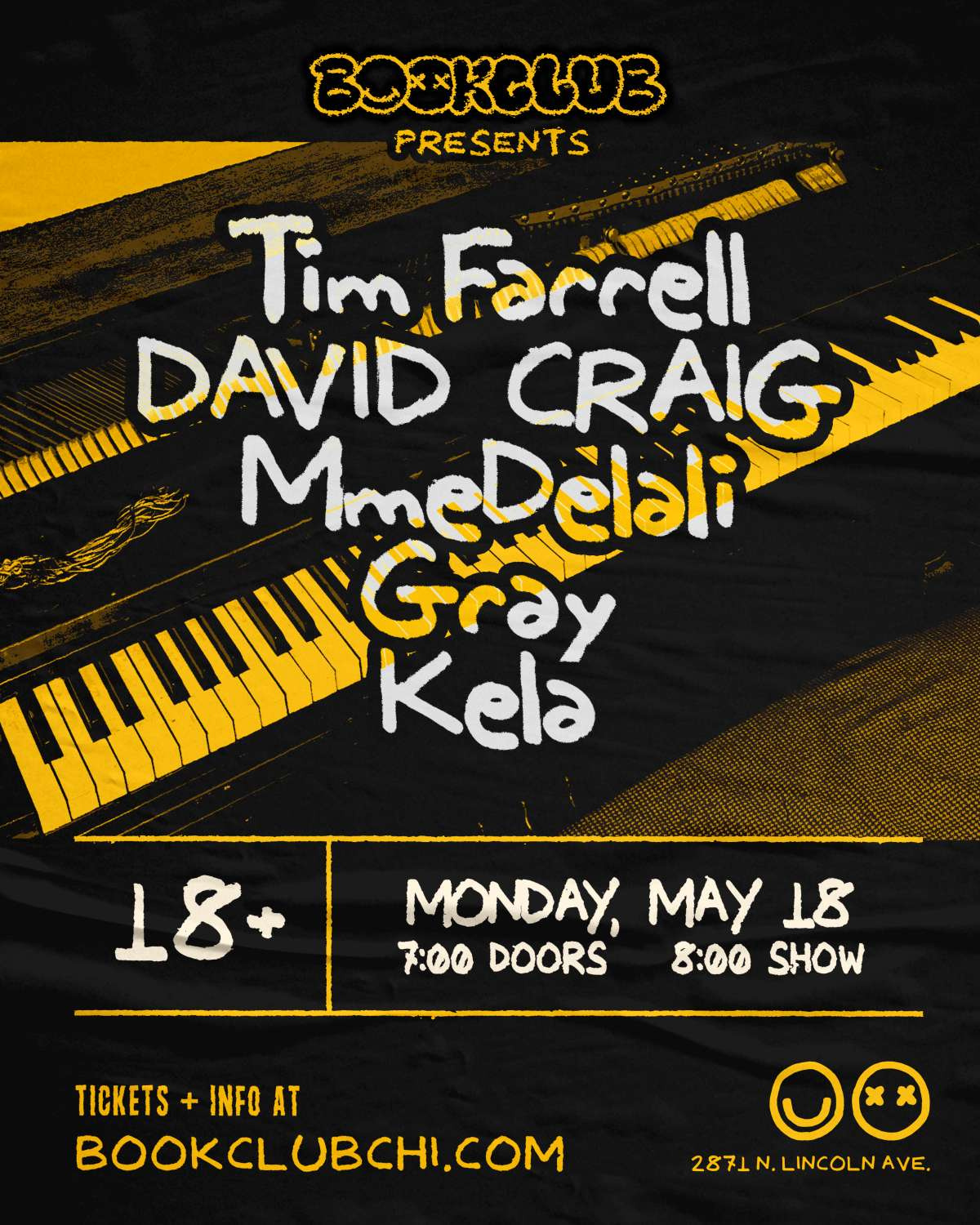 Tim Farrell + DAVID CRAIG + MmeDelali + Gray + Kela | BOOKCLUB