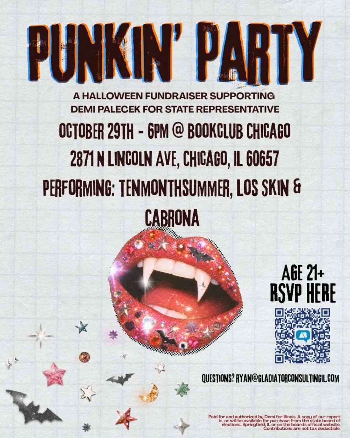 Punkin’ Party – A Halloween Fundraiser Supporting Demi Palecek for State Representative