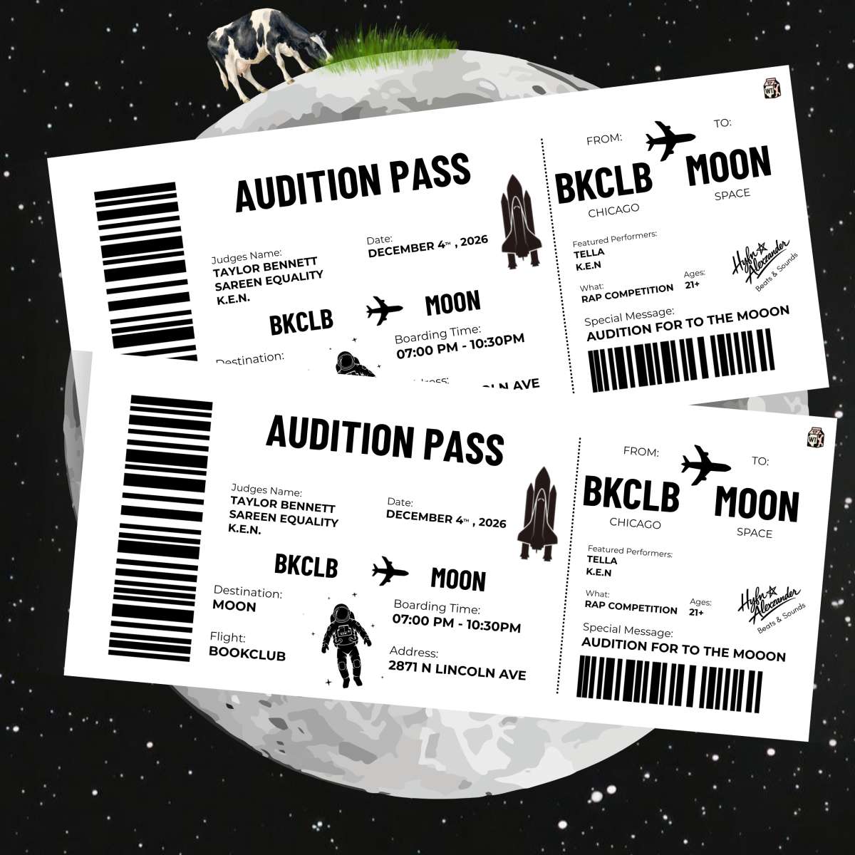 TO THE MOOON Auditions